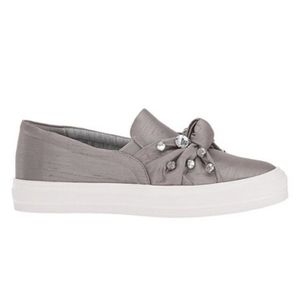 Nine West Gray Slip-On Sneakers